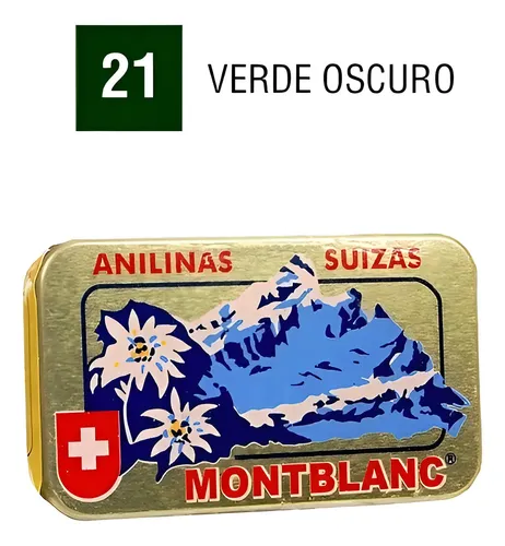 Anilinas Montblanc® Cajita Dorada Color 21. Verde Oscuro