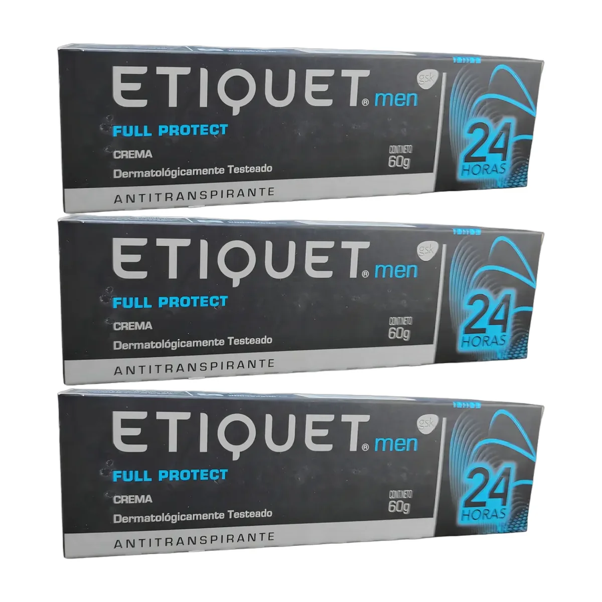 Pack X 3 Etiquet Desodorante Crema Men Full Protect 60 G Fragancia Neutro Neutra