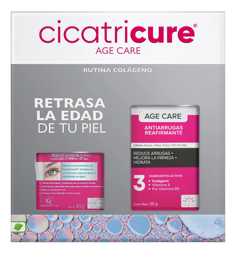 Pack Cicatricure Age Care Reafirmante+cicatricure Ojos 8,5gr Todo Tipo De Piel Día/noche