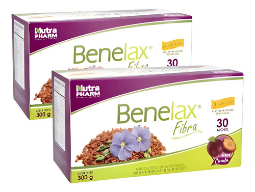 Pack 2x Benelax Fibra X30 Ciruela