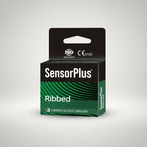 3 Preservativos Sensor Plus Ribbed/ Texturado