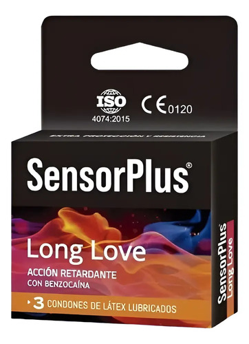 3 Preservativos Sensor Plus Long Love / Acción Retardante