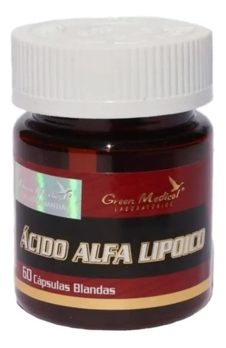 Ácido Alfa Lipoico 300mg 60 Cápsulas Green Medical Suplemento Antioxidante Sin Sabor