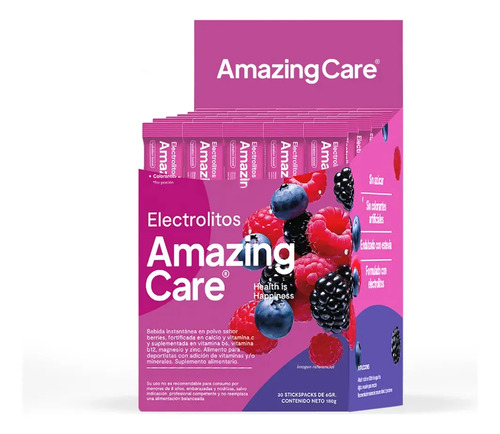 30x Electrolitos Bebida Hidratante Amazing Care Berries