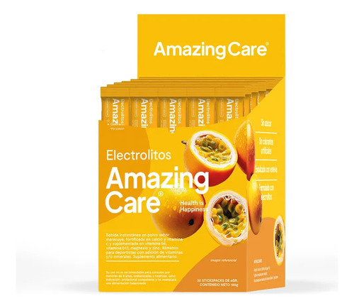 30x Electrolitos Bebida Hidratante Amazing Care Maracuyá