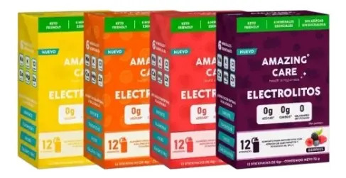 12x Electrolitos Bebida Hidratante Amazing Care Berries