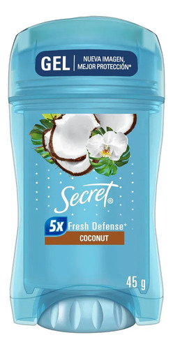 Antitranspirante Secret Gel Invisible Coconut 45 G