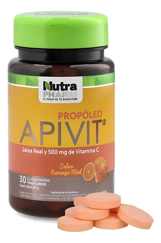 Apivit Propoleo Nutra Pharm Comprimidos Naranja Miel 69g Multivitamínico