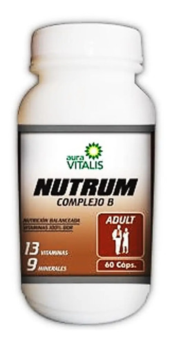 Aura Vitalis Nutrum Complejo B Cápsulas 60 Unidades Vitaminas Adulto