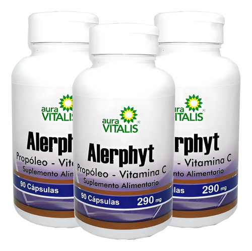 Alerphyt Antialergico 90 Caps. X 3 Unidades. Aura Vitalis Sabor Neutro