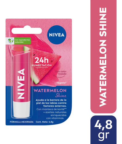 Bálsamo Labial Nivea Watermelon Shine 4,8gr