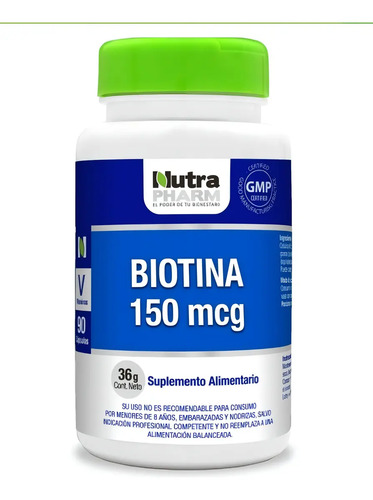 Biotina - Nutrapharm (90 Caps) Sabor Sin Sabor