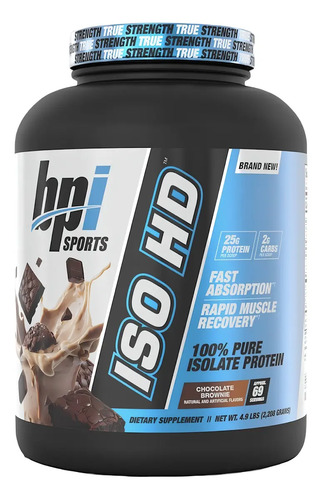 Bpi Sports Iso Hd Proteína Aislada Chocolate Brownie 2.208 Kg Brownie De Chocolate