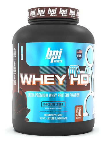 Bpi Sports Whey Hd Proteína 4.2 Lbs 50 Servicios Sf W2 Chocolate Cookie