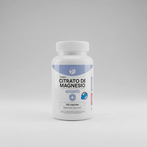 Citrato De Magnesio Natural Farm Mbh 120 Capsulas 400 Mg Sabor Sin Sabor