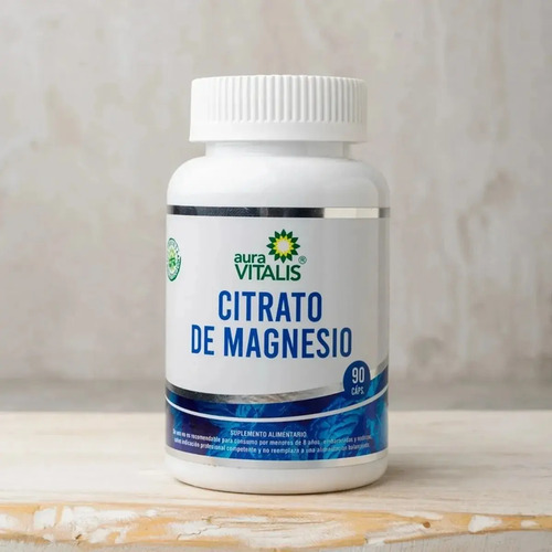 Citrato De Magnesio 90 Caps. Aura Vitalis. Agro Servicio. Sin Sabor