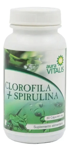 Clorofila Y Espirulina Aura Vitalis Cápsulas Veganas 60 Unidades Sin Sabor