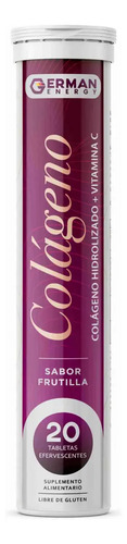 Kollplus Colageno Marino + Vit C (20 Tabs) - German Energy Frutilla