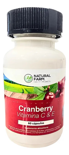 Cranberry + Vitamina C&e 60 Cápsulas Natural Farm Sabor Sin Sabor