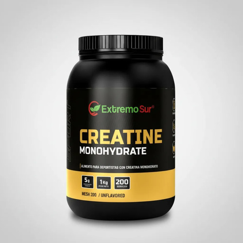 Creatina Monohidratada 1kg - 200 Servicios - Extremo Sur Sin Sabor