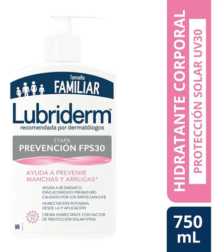 Crema Corporal Lubriderm prevención 750 Ml Fragancia N/a Tipo De Envase Envase