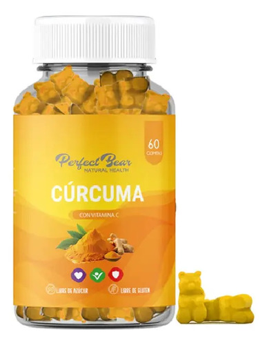 Cúrcuma Con Vitamina C Perfect Bear X60 Gomitas Sabor N/a