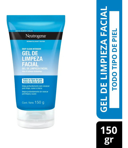 Neutrogena Deep Clean Gel Limpiador Facial X 150grs Tipo De Piel Mixta