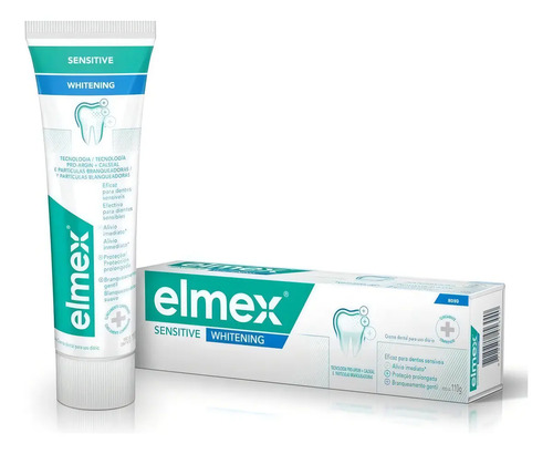 Crema Dental Sin Gluten Elmex Sensitive Whitening 110 G