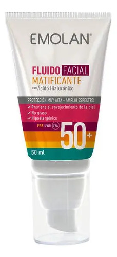 Emolan Protector Solar Spf50+ Con Ácido Hialurónico Fluido Emolan Facial Crema