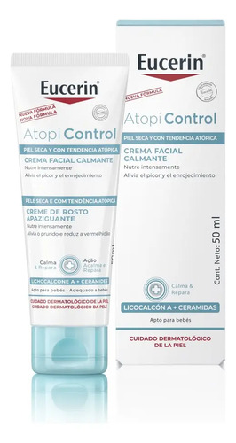 Crema Facial Calmante Atopicontrol Piel Seca 50ml Eucerin Seca Día/noche