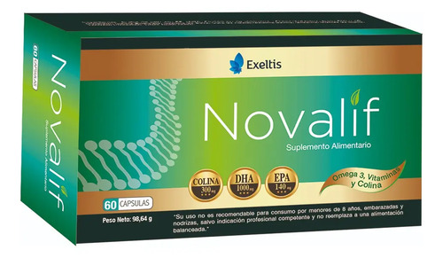 Exeltis Novalif Omega 3 Cápsulas 60 Unid 98.64 G Sin Sabor