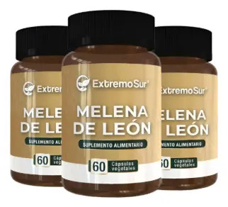3 Melena De Leon Extracto 180 Cáps 500mg 100% Puro Memoria Sin Sabor