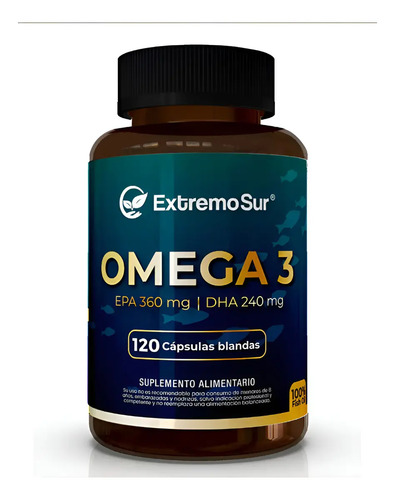 Omega 3 Dha - Epa Fish Oil 120 Capsulas Extremo Sur Sin Sabor
