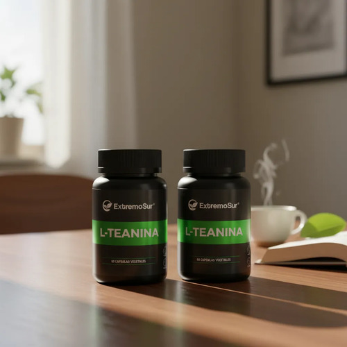 2 L- Teanina 60 Cápsulas Vegetales 500 Mg / Energizante Sin Sabor