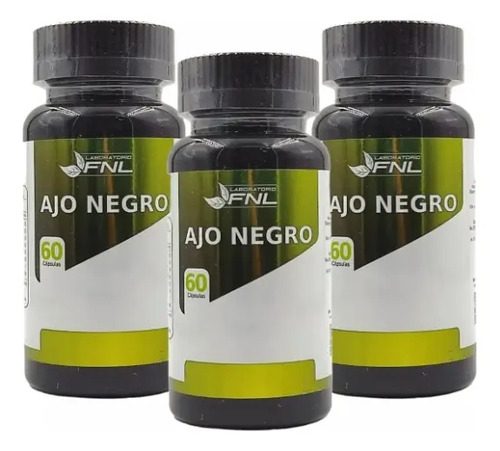Ajo Negro Pack 3 Frascos Black Garlic Sabor Sin Sabor Fnl