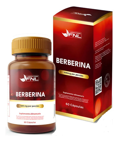 Berberina Fnl 60 Caps 500 Mg Por Porcion Sabor Sin Sabor