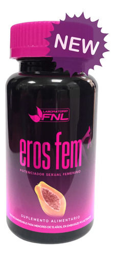 Potenciador Sexual Femenino Mujer Eros Fem 60 Capsulas Fnl Sabor Sin Sabor