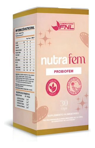 Nutrafem Probiofem 30caps Equilibrio Microbiota Femenina Fnl Sabor No Sin Sabor