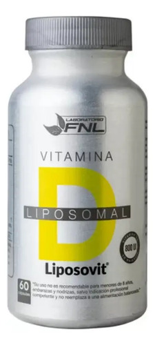 Vitamina D3 Liposomal 800ui 60 Caps Fnl Sabor Sin Sabor