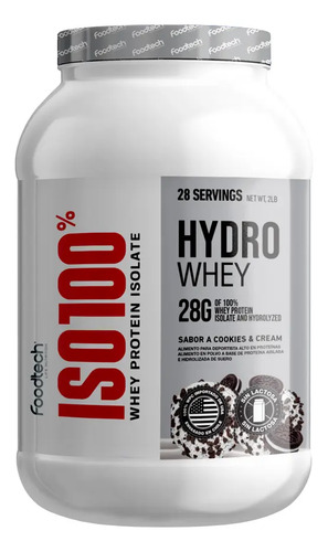 Iso100% Hydro Whey 2lbs Cookies And Cream - Foodtech
