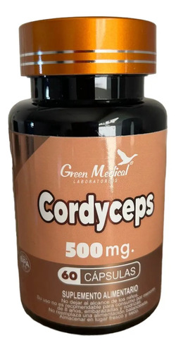 Cordyceps 500mg 60 Cápsulas Energía Y Resistencia Green Medical Sin Sabor