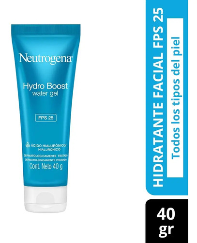 Crema Facial Neutrogena® Hydro Boost Fps25 40 Gr Todo Tipo De Piel Día