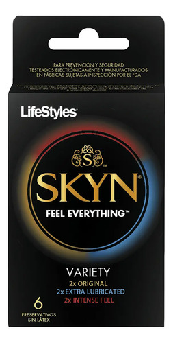 Condones Lifestyles Skyn Variety Pack X 6