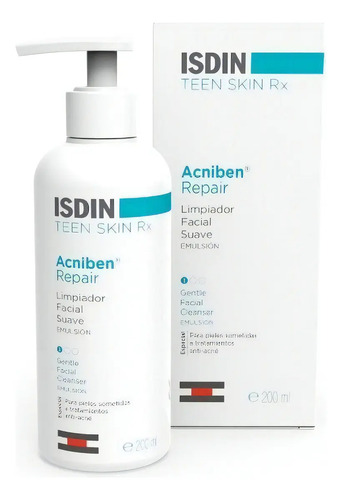 Limpiador Facial Suave Acniben Repair Isdin 180ml Sin Parabenos