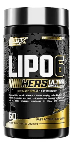 Lipo 6 Black Hers Uc Nutrex 60 Capsulas - Nutrex Black Series