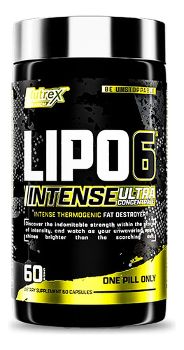 Quemador De Grasa Nutrex Lipo 6 Black Intense Ultra Concentrado Sin Sabor