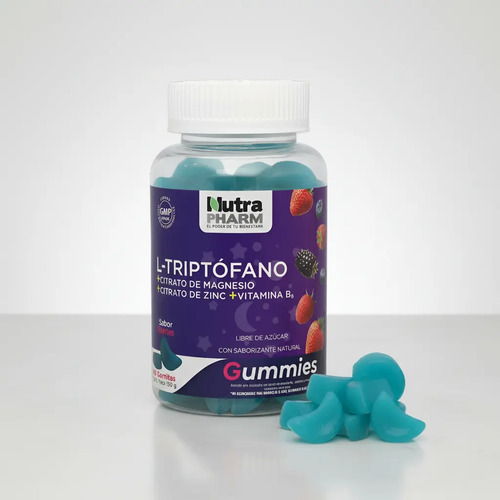 L-triptófano Gomitas Gummies X 60 Nutrapharm Sabor Berries