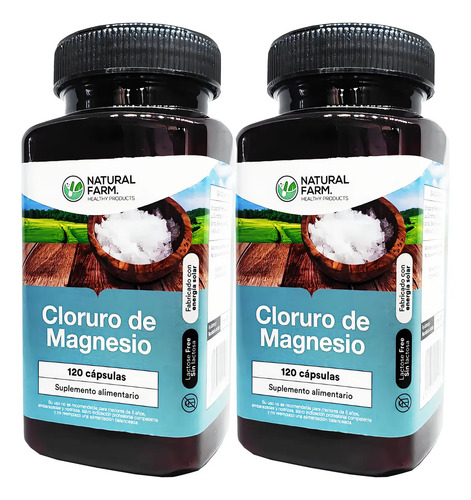 2x Cloruro De Magnesio 240 Capsulas 8 Meses 500mg Fatiga Sabor Neutro