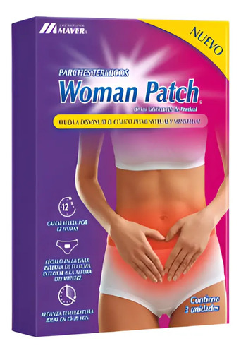 Maver Parche Térmico Para Cólicos Menstruales - 3 Unidades