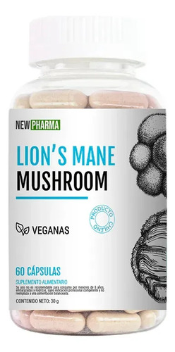 Melena De Leon 60 Capsulas Veganas Adaptogeno New Pharma Sin Sabor